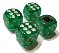 hotrodspirit - Bouchon Valve de Roue (x4) de Vert Transparent Blanc Auto Moto Velo