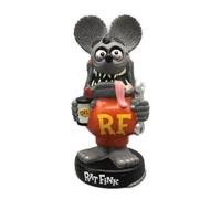 hotrodspirit - Figurine Rat Fink clé et bidon Huile Tete Grise Corp Rouge Statuette Kustom