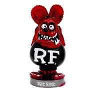 hotrodspirit - Figurine Rat Fink Tete Rouge Corp Noir Statuette Bobble Head