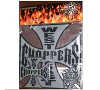 hotrodspirit - lot 5 sticker west coast choppers croix malte 32 16 8 cm