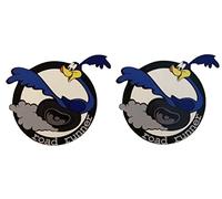 hotrodspirit - lot de 2 stickers compatible avec beep beep road runner 10.5x9 autocollant fond blanc