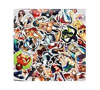 hotrodspirit - Lot de 50 Stickers pin up Sexy vulgaire Trash Autocollant Fond Blanc Femme