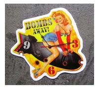 hotrodspirit - Mini Sticker pin up Assise Bombe Bombs Away Autocollant