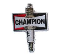 hotrodspirit - Patch avec Une Bougie Champion 10x7.5cm ecusson thermocollant Garage