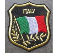 hotrodspirit - Patch Blason Italie 8x7 cm ecusson thermocollant itlian Drapeau Biker