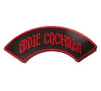 hotrodspirit - Patch Eddie Cochran banderolle Noir Rouge ecusson Rockabilly Fan Rock Roll