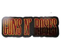 hotrodspirit - patch groupe de rock noir ecriture rouge 12x4.5 cm rouge ecusson thermocollant hard rock
