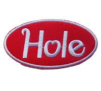 hotrodspirit - Patch Groupe Hole Ovale Rouge et Blanc 8x4cm écusson Veste Blouson