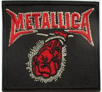 hotrodspirit - Patch Groupe Metallica avec Le Poing Rouge 7.5x8.5cm cm ecusson thermocollant Hard Rock