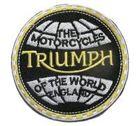 hotrodspirit - Patch Moto Triumph World planete 8cm ecusson thermocollant
