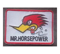 hotrodspirit - Patch Mr Horsepower rectangulaire ecusson thermocollant