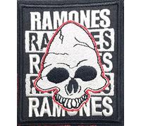 hotrodspirit - Patch Ramones avec Crane Blanc Groupe Punk 8.5x7 cm écusson thermocollant pour Veste Blouson