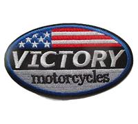 hotrodspirit - Patch Victory Motorcycle Ovale Drapeau USA 9.5 x5.5 cm écusson thermocollant Garage