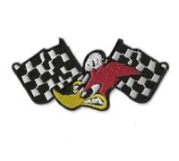 hotrodspirit - Patch Woody a Damier 9x4cm ecusson thermocollant Garage US
