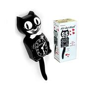 hotrodspirit - Pendule kit Cat Clock Noir 40cm Horloge déco Americaine USA
