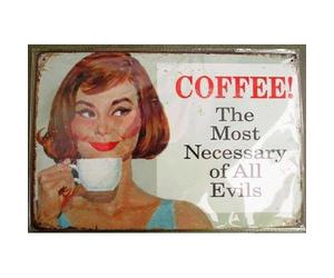 hotrodspirit - Plaque pin up Style année 50 Coffee tole Deco Bar café loft