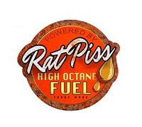 hotrodspirit - Sticker Rat Piss High Octane Fuel 12x11cm Autocollant Huile Essence Deco Garage