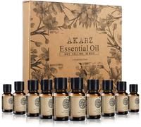 Hots 10x10ml Sets Of Essential Oils Sandalwood,Musk,Lavender,Jasmine,Rose,Patchouli,Ylang Ylang,Vanilla,Eucalyptus,Myrrh Essential Oil For,Aromatherapy