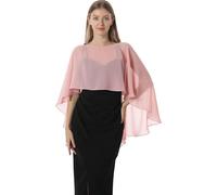 Hotshawl Cape en mousseline de soie pour femme, châles et écharpes pour robe de soirée, mariage, rose gold, taille unique