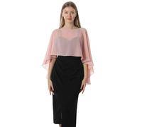 Hotshawl Cape en mousseline de soie pour femme, châles et écharpes pour robe de soirée, mariage, rose gold, taille unique