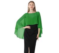 Hotshawl Cape en mousseline de soie pour femme, châles et écharpes pour robe de soirée, mariage, vert, One Size