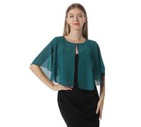 Hotshawl Capelet en mousseline de soie douce pour robe de soirée, style années 1920, pour femme, Thé, taille unique
