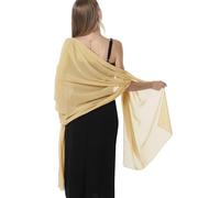 Hotshawl Châles et écharpes en mousseline de soie pour robes de soirée pour femmes, écharpe douce et élégante, écharpe de mariée, étole de mariage, taille unique