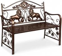 hotsizz Banc extérieur de Jardin, Banc de Jardin en métal de Style rétro, 113×93,5×55 cm, Banc pour Deux Personnes, idéal pour Jardins, Cours et balcons