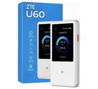 ZTE Routeur hotspot mobile U60 – 5G, Wi‑Fi, Batterie 5000 mAh, Écran tactile 3,5 pouces – Blanc