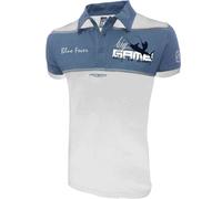 HOTSPOT DESIGN Big Game 2.0, Only The Strong, M, blanc-bleu, Polo, Pour la pêche en mer, PL010200102