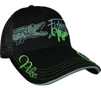 HOTSPOT DESIGN Cap Pike Mania, noir-vert, casquette pour la pêche au brochet, 010101499