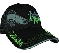 HOTSPOT DESIGN Cap Zander Mania, noir-vert, casquette pour la pêche du sandre, 010101399