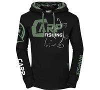 HOTSPOT DESIGN Carpfishing Eco 2.0, XXL, noir, Hoodie, Pour les pêcheurs, 010301705
