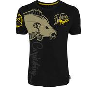 HOTSPOT DESIGN Fishing Mania Carpfishing, XL, noir-jaune, T-shirt, 010000504