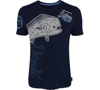HOTSPOT DESIGN Fishing Mania DORADO, XXL, bleu, T-shirt, 010001005
