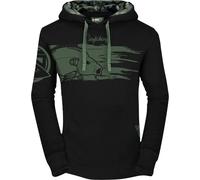 HOTSPOT DESIGN Hoodie Carpfishing, M, noir, sweat à capuche, détail camouflage, 010301102