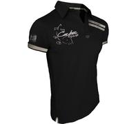 HOTSPOT DESIGN Polo Carper, M, noir-noir, Polo, Pour les carpistes, PL-01009S02