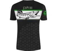 HOTSPOT DESIGN T-shirt Linear Pike, L, noir-vert, 010003803