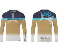 HOTSPOT DESIGN T-shirt Ocean Performance LS - Tuna, XXXL, gold-blau, Funktionsshirt, 010003106