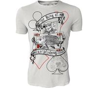 HOTSPOT DESIGN The King Of Carpfishing, XXL, gris, Collection Poker T-shirt, Pour les carpistes, TS-PK01001S05