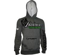 HOTSPOT DESIGN Zander Obsession, XL, gris-vert, Sweat à capuche, Pour les pêcheurs, SW-ZAND01XL