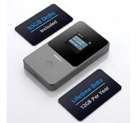 Hotspot WiFi portable mondial pour les voyages, pas de carte SIM requise, routeur 4G LTE couvrant plus de 140 pays, pay-as-you-go, connecte jusqu'à 10 appareils, 10 Go de données américaines incluses