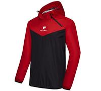 HOTSUIT Costume Sauna Hommes Pantalon Veste Perte de Poids Séance de Gym Sweat Suits Vêtements de Sudation Combinaison Sudation Survêtement Sauna Rouge-XL