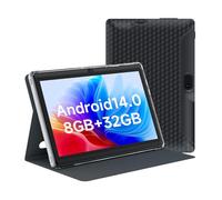 HOTTABLET Tablette 7" Android 14.0 avec étui de protection, 8 Go (4 + 4 Go extension) RAM + 32 Go de ROM, écran IPS, double caméra, Bluetooth 5.0 WiFi Tab (Noir)