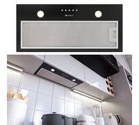 Hotte 60 cm sans tête Globalo Delicio noire hotte circulation d'air évacuation