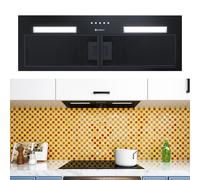 Hotte 80 cm sans tête Globalo Hadario noire hotte circulation d'air évacuation