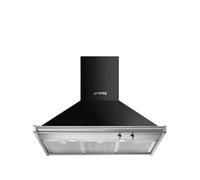 Smeg Hotte à cheminée décorative KD90HNE 90 cm 3 vitesses CE.A+ Noir