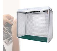 Hotte à flux laminaire verticale et poste de travail avec filtre, grand espace de travail de 67,5 x 59,5 x 31,5 cm, pour ateliers de réparation de téléphones et laboratoires, projets sans poussière