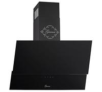 Hotte aspirante 60 cm GURARI GCH D 268 Prime/Hotte Murale Noire classe A / 1000 m³/h/Télécommande/Hotte de Cuisine avec Evacuation ou Recyclage/Hotte Inclinée avec Filtre à Charbon