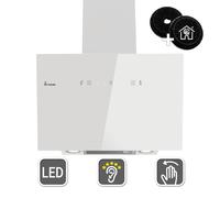 Hotte Aspirante 60cm Évacuation Recyclage Murale Inclinée Blanche Gestuel [EEK: A+++]